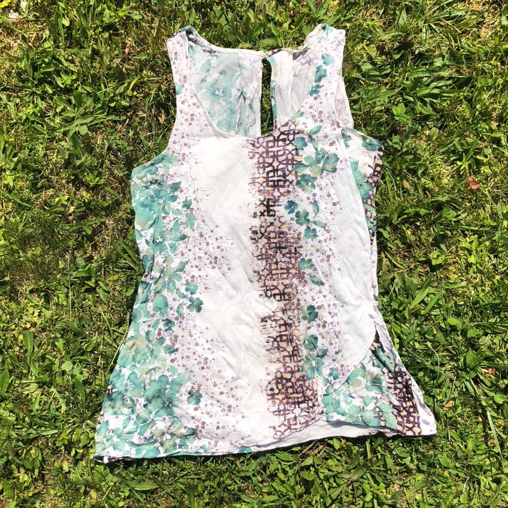Cute Floral Deletta Tank Top